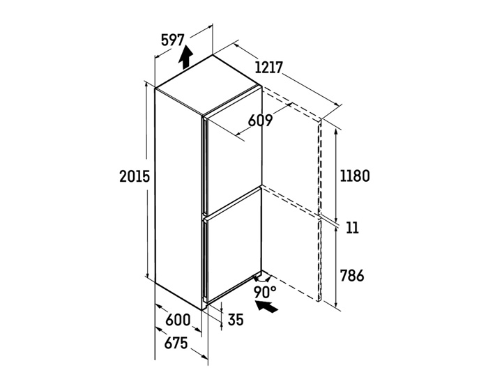 Liebherr CNbdc 573i Plus Psugiokatapsuktis 372lt u200xP68xB68cm Mavros
